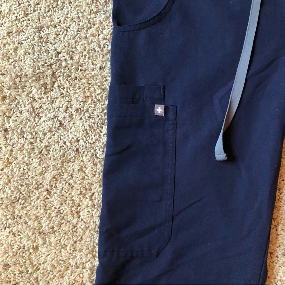FIGS Cargo Scrub Pants Bottoms Navy Blue Size XS / T Tall - Picture 7 of 13
